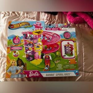 Barbie Spiral Race Track - Pink and Yellow